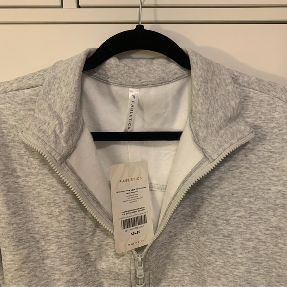 Fabletics Gray Zip Pullover Never Worn Brand New - Picture 5 of 6